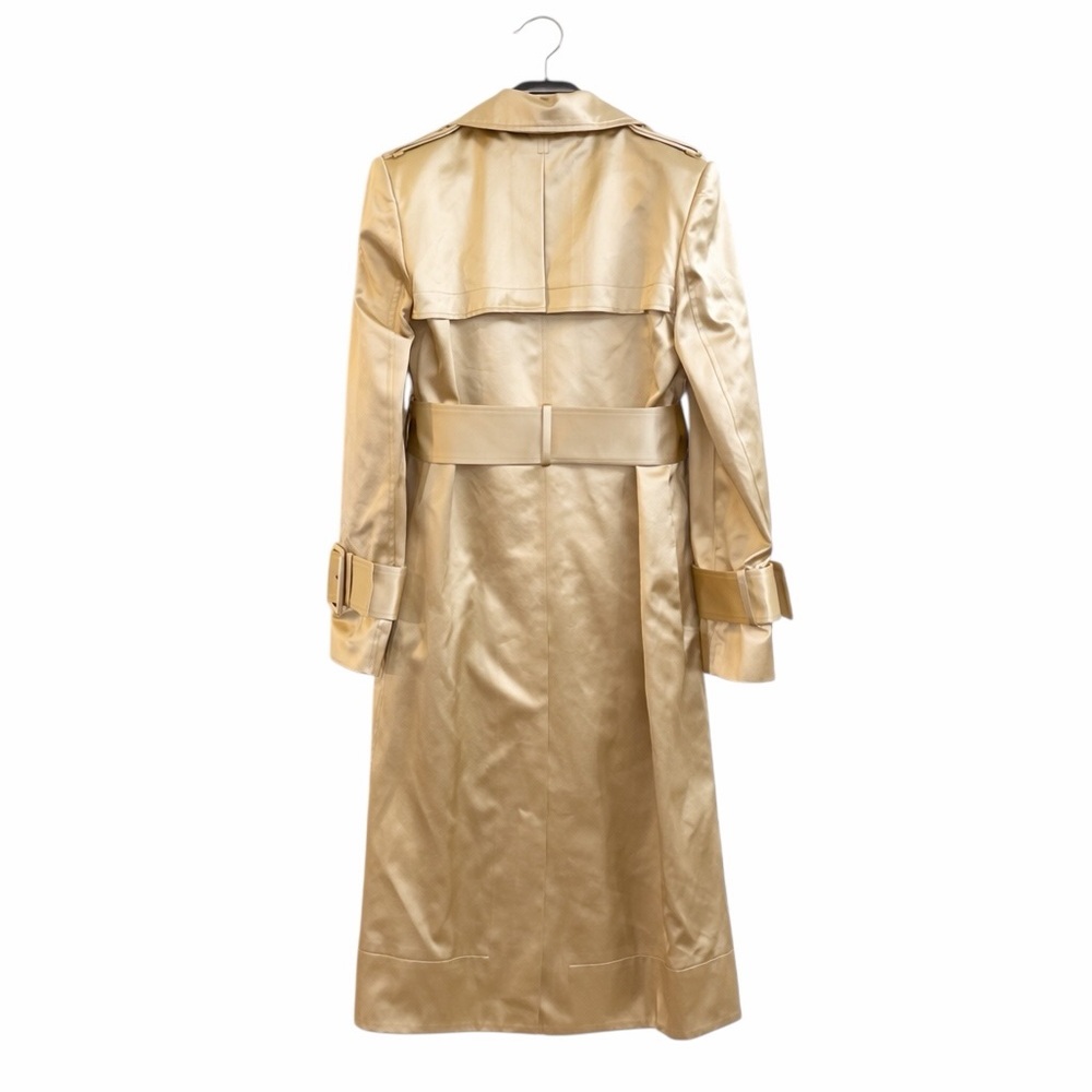 Khaite Jaden Trench Coat Cotton Blend Satin Belted Size 2 NWT $3570 - Picture 6 of 10